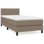 Cama box spring con colchón tela gris taupe 100x200 cm de vidaXL, Camas y somieres - Ref: Foro24-3139957, Precio: 319,98 €, D...