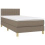 Box spring bed with taupe gray fabric mattress 100x200 cm by vidaXL, Beds and slatted bases - Ref: Foro24-3140757, Price: 338...