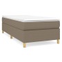 Cama box spring con colchón tela gris taupe 100x200 cm de vidaXL, Camas y somieres - Ref: Foro24-3144502, Precio: 321,64 €, D...