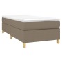 Cama box spring con colchón tela gris taupe 100x200 cm de vidaXL, Camas y somieres - Ref: Foro24-3144502, Precio: 321,64 €, D...