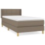 Box spring bed with taupe gray fabric mattress 100x200 cm by vidaXL, Beds and slatted bases - Ref: Foro24-3130253, Price: 343...