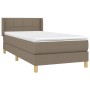 Box spring bed with taupe gray fabric mattress 100x200 cm by vidaXL, Beds and slatted bases - Ref: Foro24-3130253, Price: 343...