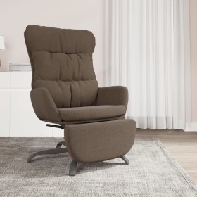 Sillón de relax con reposapiés tela marrón de vidaXL, Sillones - Ref: Foro24-3097597, Precio: 108,99 €, Descuento: %