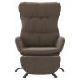 Relaxation armchair with brown fabric footrest by vidaXL, Armchairs - Ref: Foro24-3097597, Price: 108,59 €, Discount: %