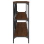 Mesa consola hierro madera ingeniería roble marrón 180x30x75 cm de vidaXL, Mesas auxiliares - Ref: Foro24-832857, Precio: 82,...