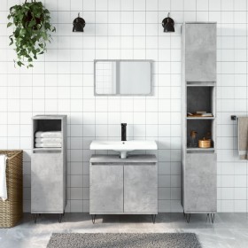 Bathroom furniture set, 2 pieces, gray plywood concrete. by vidaXL, Bathroom furniture - Ref: Foro24-3190279, Price: 173,99 €...