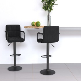 Kitchen stools 2 units black velvet by vidaXL, Kitchen stools - Ref: Foro24-334656, Price: 139,38 €, Discount: %