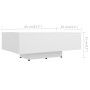 Couchtisch aus weißem Sperrholz, 85 x 55 x 31 cm von vidaXL, Couchtisch - Ref: Foro24-803380, Preis: 48,38 €, Rabatt: %