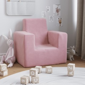 Rosafarbenes Kindersofa aus weichem Plüsch von vidaXL, Baby- und Kleinkindmöbel - Ref: Foro24-341838, Preis: 43,99 €, Rabatt: %