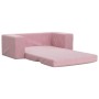 Sofá cama infantil 2 plazas felpa suave rosa de vidaXL, Mobiliario para bebés y niños pequeños - Ref: Foro24-341832, Precio: ...