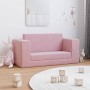 Sofá cama infantil 2 plazas felpa suave rosa de vidaXL, Mobiliario para bebés y niños pequeños - Ref: Foro24-341856, Precio: ...