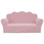 Rosafarbenes 2-Sitzer-Kindersofa aus weichem Plüsch von vidaXL, Baby- und Kleinkindmöbel - Ref: Foro24-341868, Preis: 65,70 €...