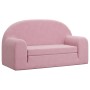 Sofá cama infantil 2 plazas felpa suave rosa de vidaXL, Mobiliario para bebés y niños pequeños - Ref: Foro24-341808, Precio: ...