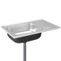 Silver drainer sink 800x500x155 mm stainless steel by vidaXL, Sinks - Ref: Foro24-147232, Price: 118,98 €, Discount: %