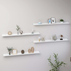 Wall shelves 4 units white 100x9x3 cm by vidaXL, Shelves and shelves - Ref: Foro24-326663, Price: 46,19 €, Discount: %