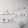 Wall shelves 4 units white 100x9x3 cm by vidaXL, Shelves and shelves - Ref: Foro24-326663, Price: 46,19 €, Discount: %