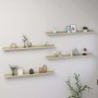 Wall shelves 4 units Sonoma oak 100x9x3 cm by vidaXL, Shelves and shelves - Ref: Foro24-326687, Price: 41,39 €, Discount: %