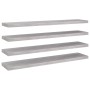 Floating wall shelf 4 pcs concrete gray MDF 120x23.5x3.8 cm by vidaXL, Shelves and shelves - Ref: Foro24-326608, Price: 83,09...