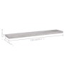 Floating wall shelf 4 pcs concrete gray MDF 120x23.5x3.8 cm by vidaXL, Shelves and shelves - Ref: Foro24-326608, Price: 83,09...