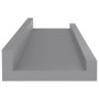 Estantes de pared 4 unidades gris 40x9x3 cm de vidaXL, Estantes y estanterías - Ref: Foro24-326674, Precio: 22,99 €, Descuent...