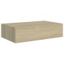 Estante con cajón de pared MDF roble 40x23,5x10 cm de vidaXL, Estantes y estanterías - Ref: Foro24-330247, Precio: 37,75 €, D...