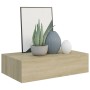 Estante con cajón de pared MDF roble 40x23,5x10 cm de vidaXL, Estantes y estanterías - Ref: Foro24-330247, Precio: 37,75 €, D...