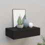 Estante con cajón de pared MDF negro 40x23,5x10 cm de vidaXL, Estantes y estanterías - Ref: Foro24-330243, Precio: 41,85 €, D...