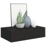 Estante con cajón de pared MDF negro 40x23,5x10 cm de vidaXL, Estantes y estanterías - Ref: Foro24-330243, Precio: 41,85 €, D...