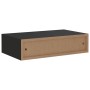 Estante con cajón de pared MDF negro 40x23,5x10 cm de vidaXL, Estantes y estanterías - Ref: Foro24-330243, Precio: 41,85 €, D...