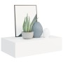 White MDF wall shelf with drawer 40x23.5x10 cm by vidaXL, Shelves and shelves - Ref: Foro24-330241, Price: 43,66 €, Discount: %