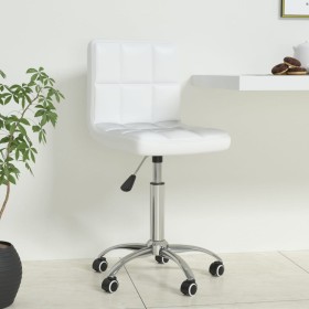 Silla de oficina giratoria de cuero sintético blanco de vidaXL, Sillas de oficina - Ref: Foro24-334333, Precio: 80,99 €, Desc...