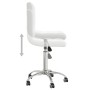 Silla de oficina giratoria de cuero sintético blanco de vidaXL, Sillas de oficina - Ref: Foro24-334333, Precio: 84,00 €, Desc...