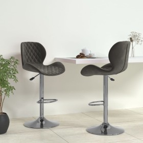 Kitchen stools 2 units dark gray velvet by vidaXL, Kitchen stools - Ref: Foro24-334912, Price: 121,08 €, Discount: %