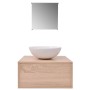 Conjunto de muebles de baño con lavabo y grifo 4 piezas beige de vidaXL, Muebles de baño - Ref: Foro24-273686, Precio: 127,05...