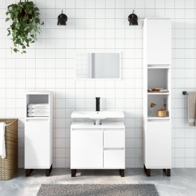 White plywood 3-piece bathroom furniture set by vidaXL, Bathroom furniture - Ref: Foro24-3190229, Price: 201,66 €, Discount: %