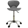 Silla de oficina de cuero sintético gris de vidaXL, Sillas de oficina - Ref: Foro24-3088630, Precio: 79,75 €, Descuento: %