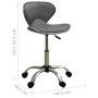 Silla de oficina de cuero sintético gris de vidaXL, Sillas de oficina - Ref: Foro24-3088630, Precio: 79,75 €, Descuento: %