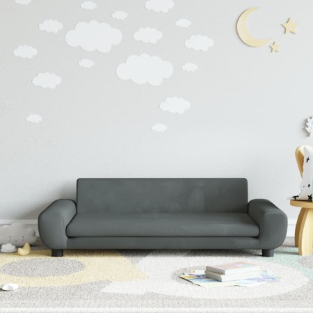 Sofá para niños de terciopelo gris oscuro 100x54x33 cm de vidaXL, Mobiliario para bebés y niños pequeños - Ref: Foro24-319638...