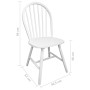 Sillas de comedor 2 unidades madera maciza de caucho blanca de vidaXL, Sillas de comedor - Ref: Foro24-242026, Precio: 165,99...