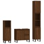 Set de muebles baño 3 pzas madera contrachapada roble marrón de vidaXL, Muebles de baño - Ref: Foro24-3190236, Precio: 201,83...