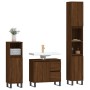 Set de muebles baño 3 pzas madera contrachapada roble marrón de vidaXL, Muebles de baño - Ref: Foro24-3190236, Precio: 195,92...