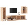 Muebles para TV 2 piezas madera maciza de pino de vidaXL, Muebles TV - Ref: Foro24-3100229, Precio: 208,99 €, Descuento: %