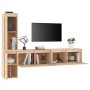 TV furniture 4 pieces solid pine wood by vidaXL, TV Furniture - Ref: Foro24-3100279, Price: 196,99 €, Discount: %