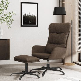 Sillón de relax con reposapiés tela marrón de vidaXL, Sillones - Ref: Foro24-3097586, Precio: 124,99 €, Descuento: %