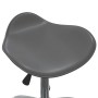 Gray Faux Leather Beauty Salon Stool by vidaXL, Hairdressing chairs - Ref: Foro24-323688, Price: 52,88 €, Discount: %