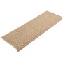 Alfombrilla autoadhesiva escalera sisal 15 uds arena 65x21x4 cm de vidaXL, Alfombrillas para escalones - Ref: Foro24-326891, ...