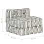 Modularer Pouf aus grau gestreiftem Stoff von vidaXL, Kissen für Stühle und Sofas - Ref: Foro24-287703, Preis: 127,99 €, Raba...