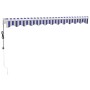 Blue and white automatic retractable awning 3x2.5 m by vidaXL, Awnings - Ref: Foro24-3154471, Price: 253,46 €, Discount: %