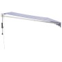 Blue and white automatic retractable awning 4x3 m by vidaXL, Awnings - Ref: Foro24-3154473, Price: 321,10 €, Discount: %