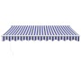 Automatic retractable blue and white awning 3.5x2.5 m by vidaXL, Awnings - Ref: Foro24-3154472, Price: 271,99 €, Discount: %